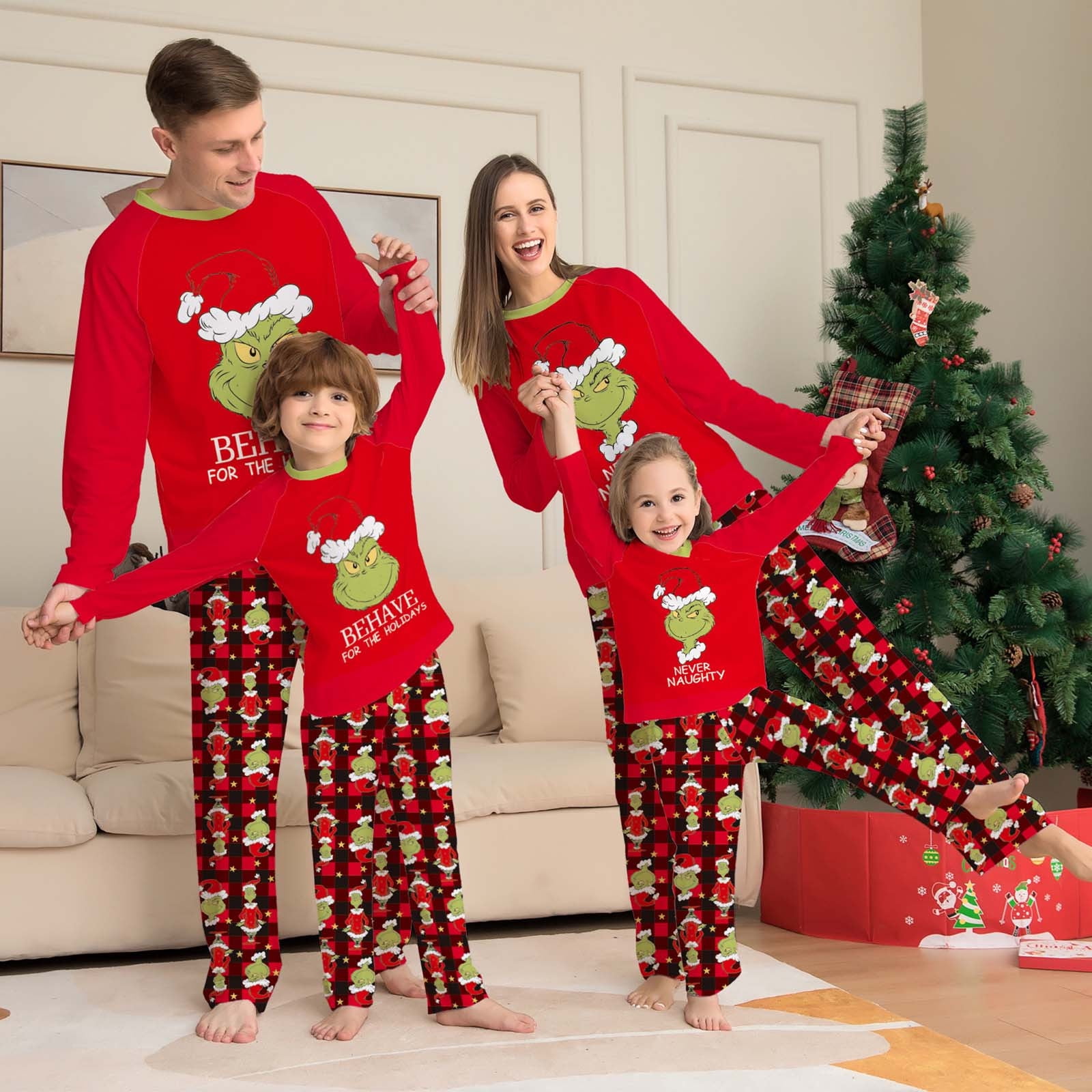 Grinch Christmas Pajamas Christmas Family Matching Pajamas Set Parent ...