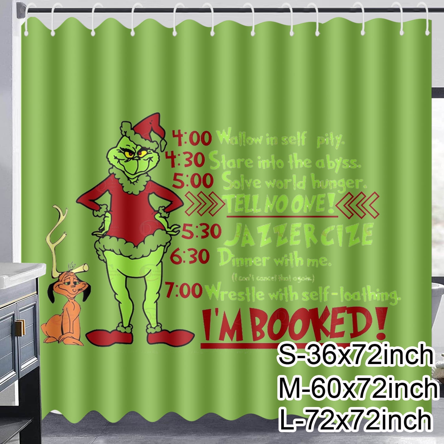 Grinch Christmas Shower Curtain Christmas Shower Curatin Bathroom Bath