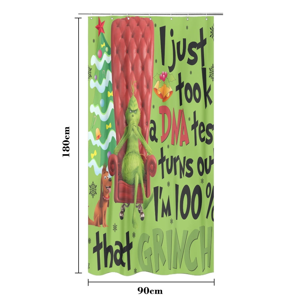 Gr1nch - Christmas Shower Curtain Set Cute Gr1nch Shower Curtains ...