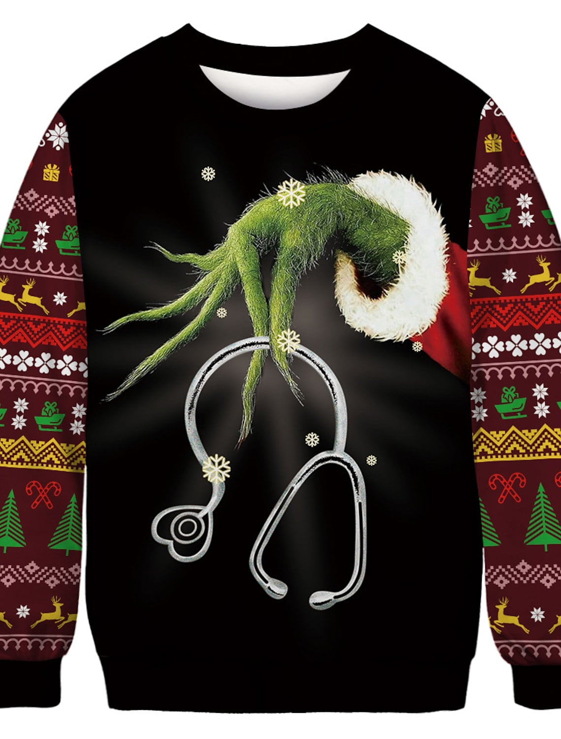 Grinch Christmas Sweater Sweatshirt Men's Christmas Casual Top