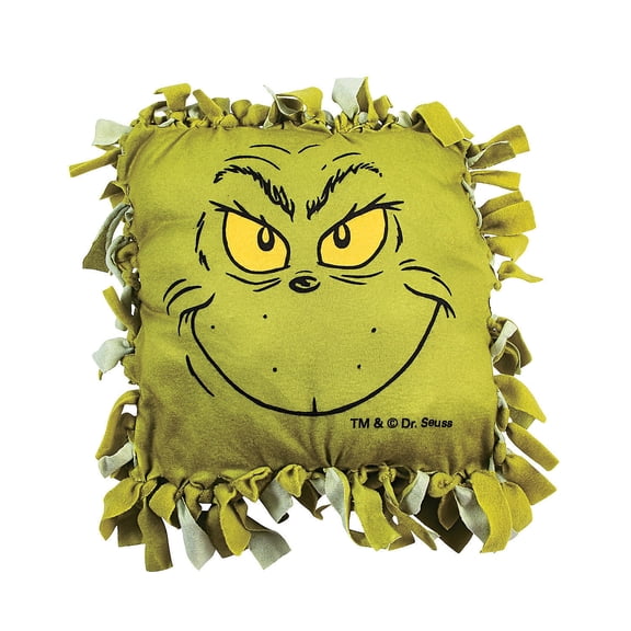 Grinch Christmas Tied Pillow Craft Kit-6 - Craft Kits - 6 Pieces