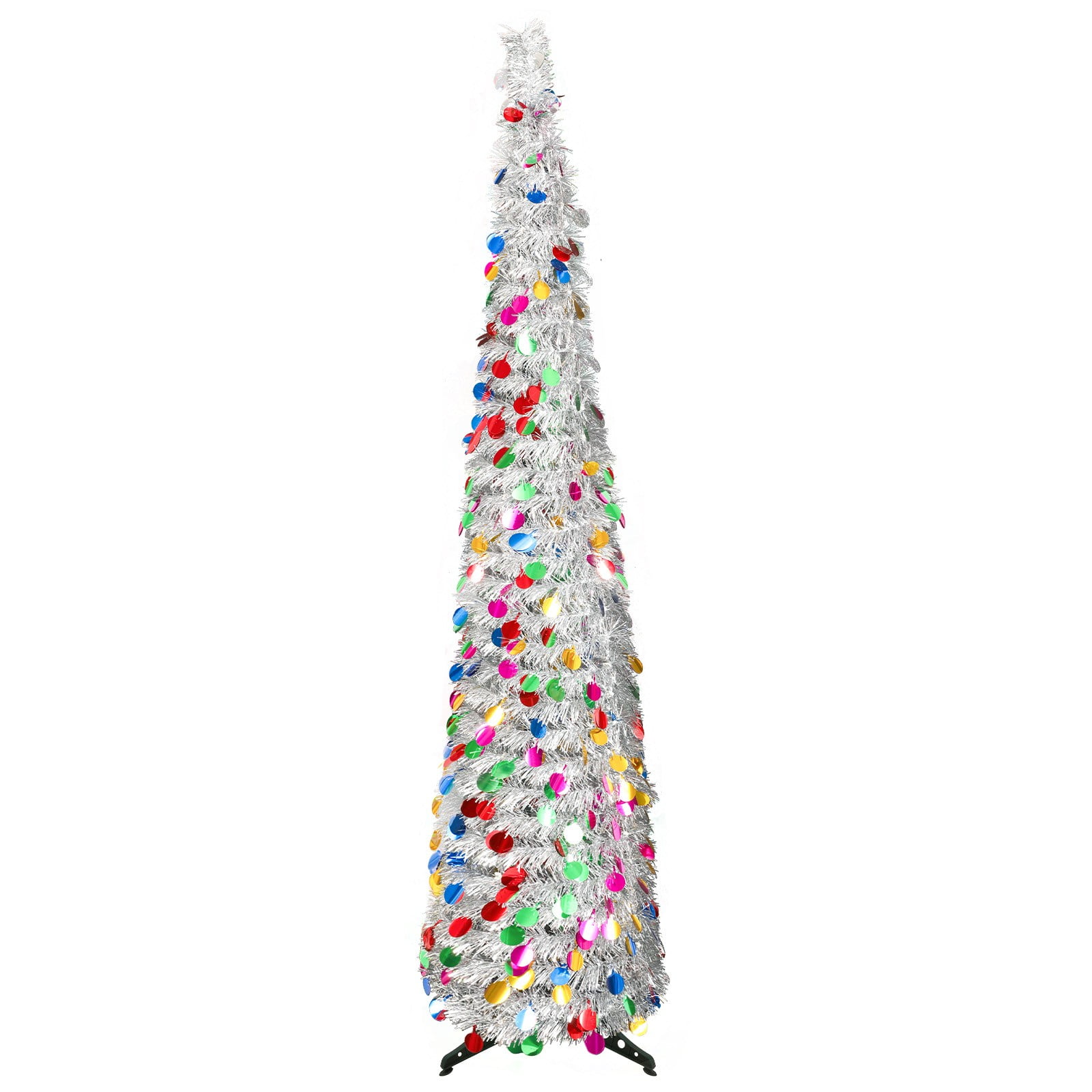 Grinch Christmas Tree 6ft Collapsible Christmas Tinsel Tree with Red ...