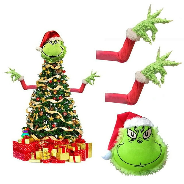 Grinch Christmas Tree Decorations Christmas Tree Topper Ornament Lovely Christmas Grinch Plush
