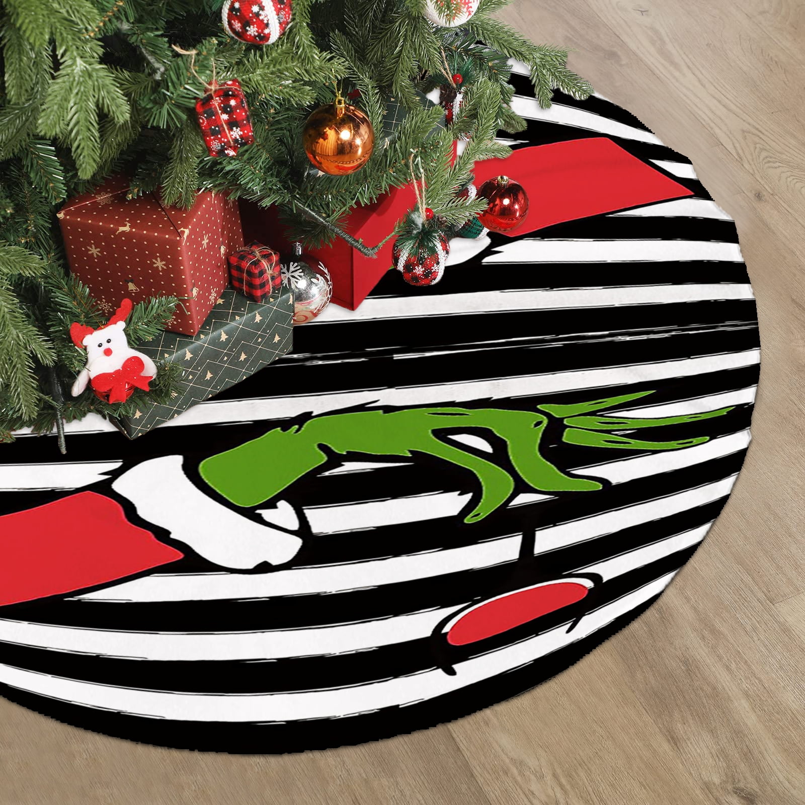 Grinch Christmas Tree Skirt for Merry Christmas Party Xmas Home