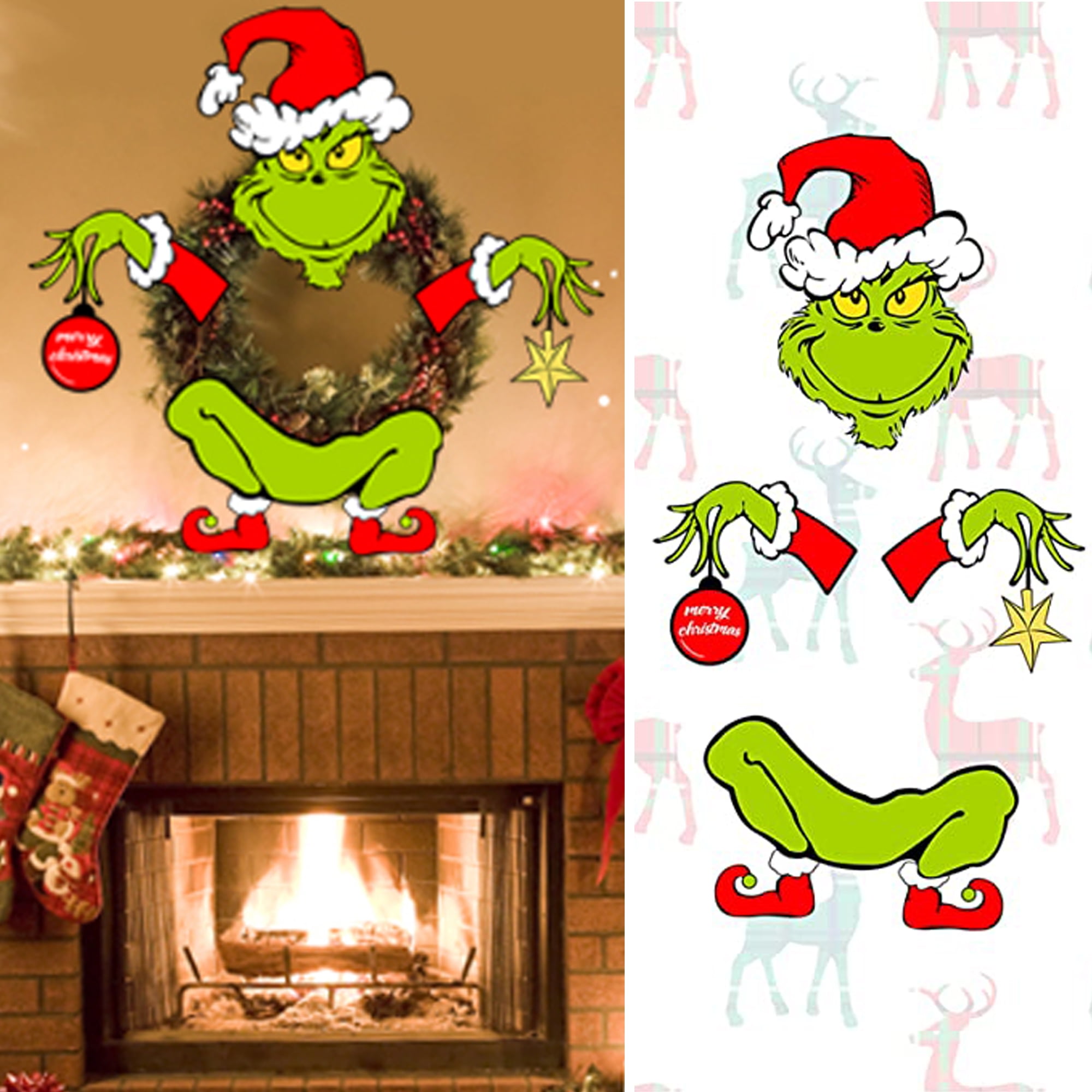 Grinch Christmas Tree Topper Decorations for Christmas Tree