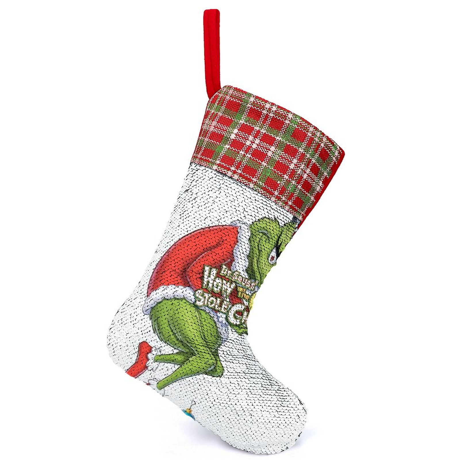 Grinch Clip Art Png Christmas Stockings,Reversible Color Changing Magical Stocking,Xmas Hanging ...