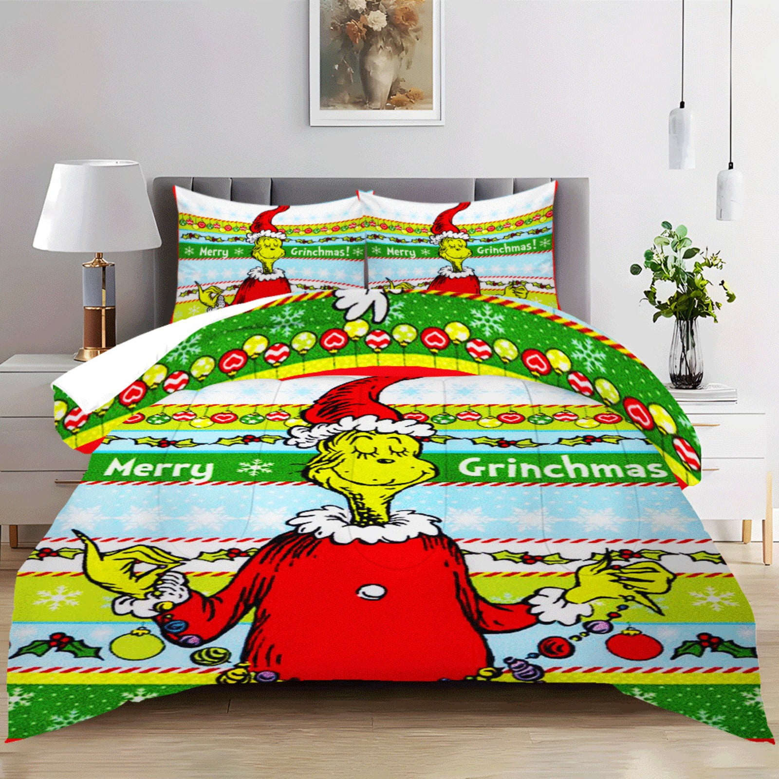 Grinch Comforter Set Queen,Grinch Comforter Set,Queen Size Duvet Covers ...