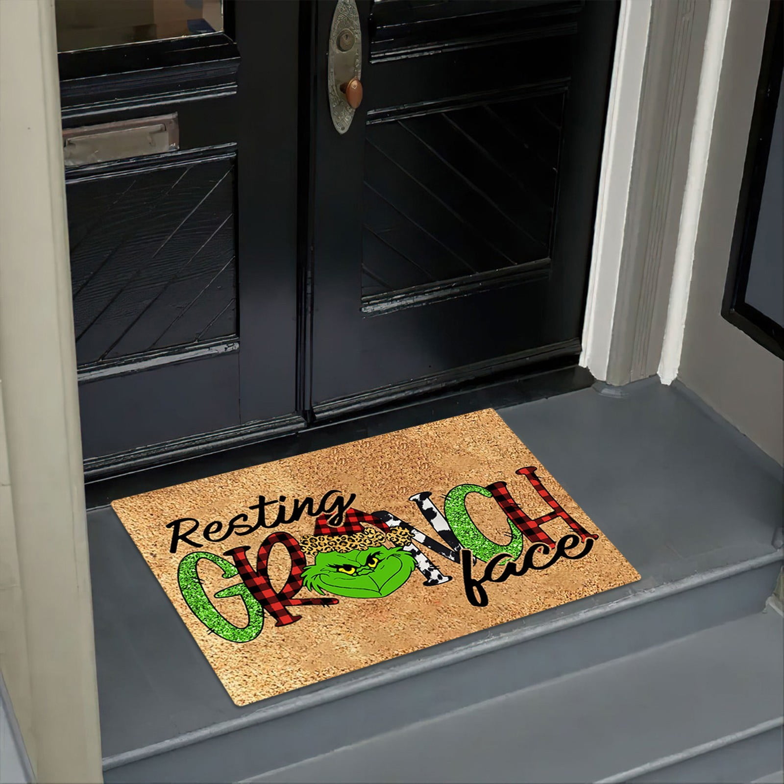 Grinch Door Cover,Grinch Rug,Grinch Door Mat,Grinch Christmas Doormat ...