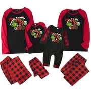 GUVPEV Grinch Family Christmas Pajamas Matching Sets, 2 Pcs Merry Grinchmas Christmas Pjs Matching Sets, Grinch Christmas Pajamas for Family Dad Mon Kids Baby