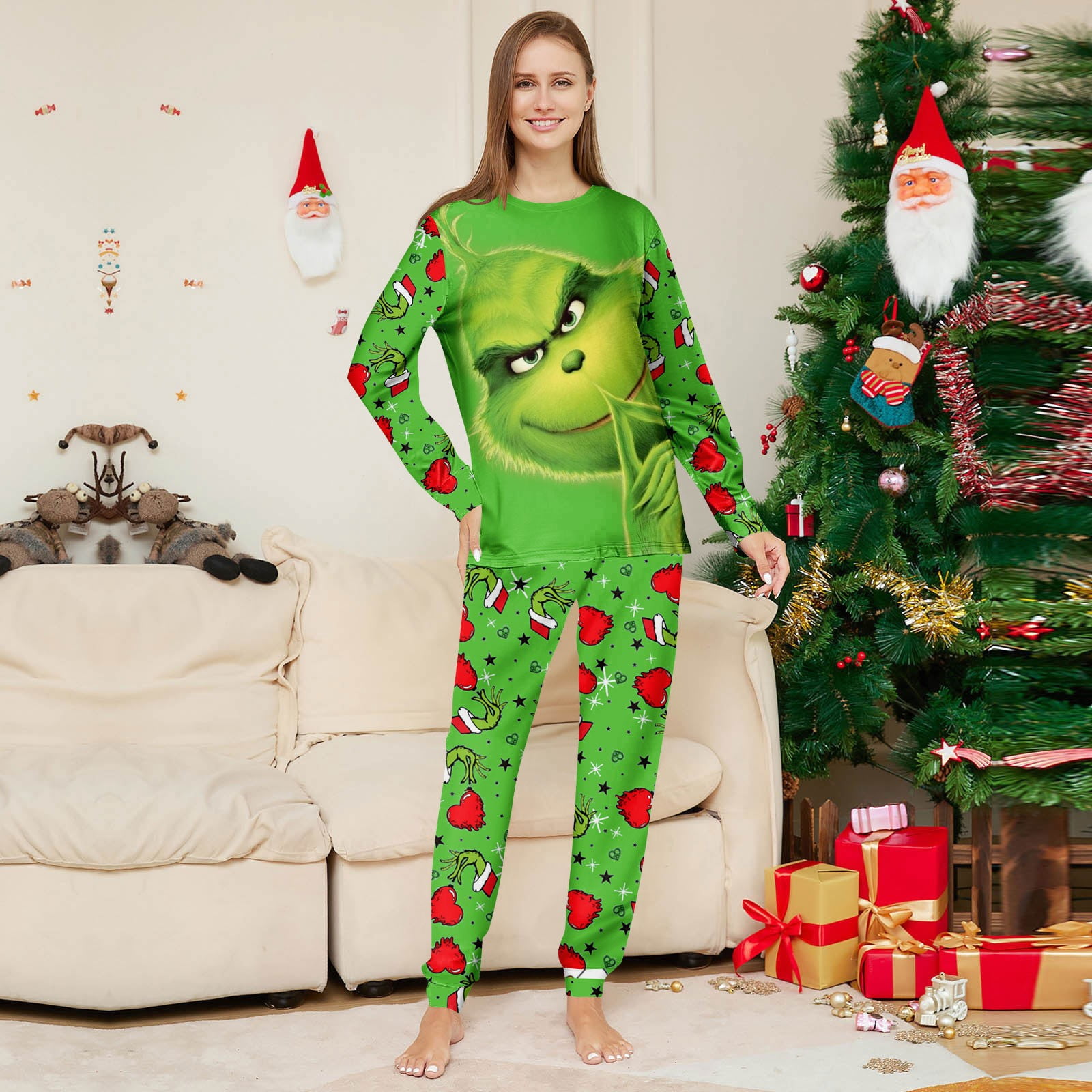 Grinch Family Christmas Pjs Matching Sets, Merry Christmas Grinch ...