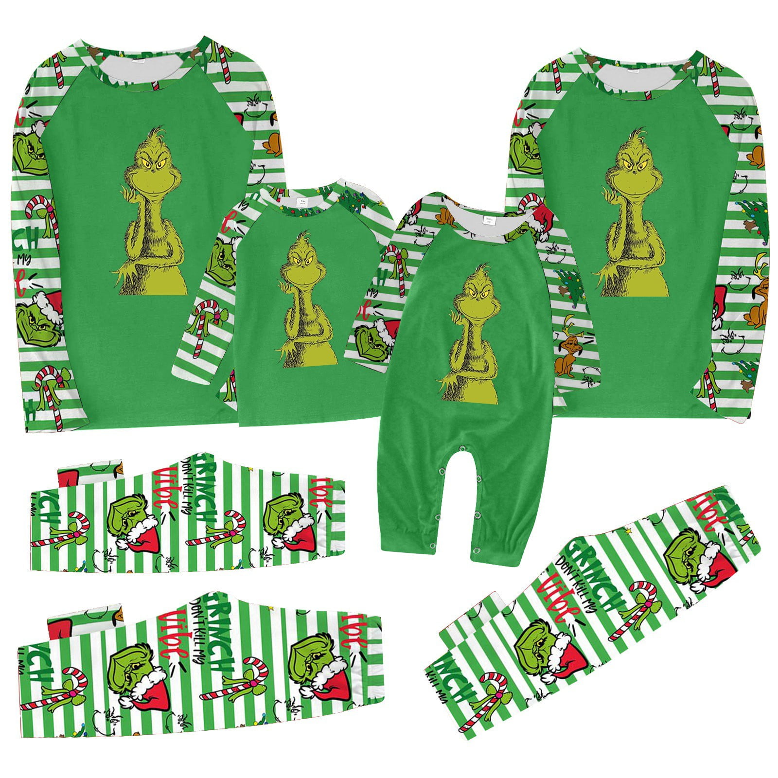 Greeinch Family Christmas Pjs Matching Sets, Merry Christmas Pajamas ...