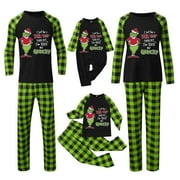 GUVPEV Grinch Family Matching Christmas Pajamas Sets, 2 Pcs Merry Grinchmas Family Pjs Matching Sets Christmas, Grinch Matching Christmas Pjs for Family Couples Women Men Kids Baby