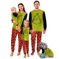 Grinch Family Matching Pajama Set Adult Kid, Toddler, pet Costumes