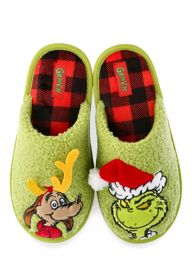 Seuss Grinch Scuff Slippers Cozy Kids to Adult