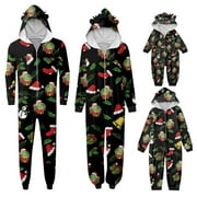 ZUITEH Grinch Fashion Family Christmas Pajamas Matching Sets, Funny Grinch Matching Pjs for Family Fall Pajamas for Baby 3 Months (Black)