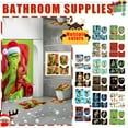 Grinch, Grinch Bathroom Decor, Grinch Shower Curtain Set, Grinch Decor ...