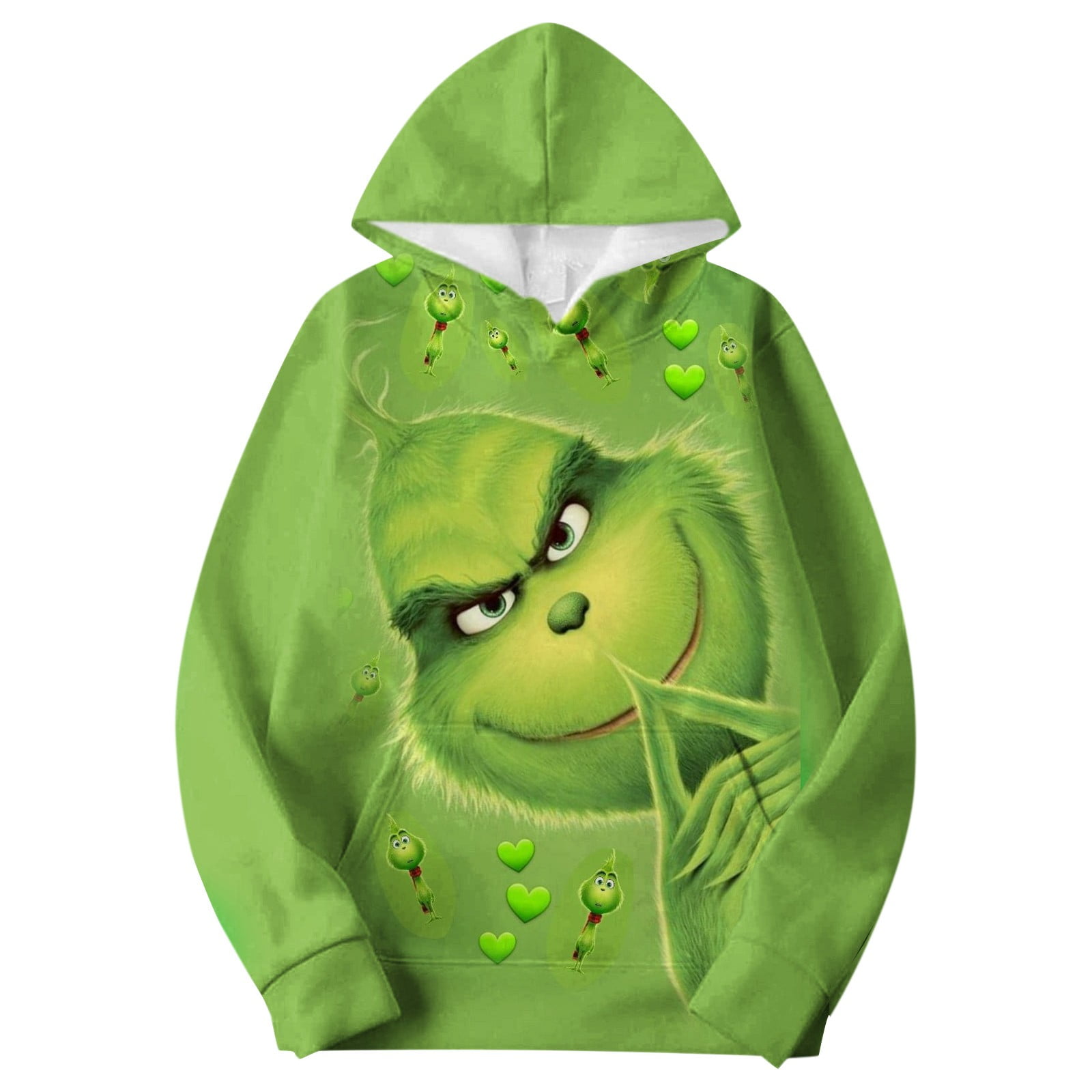Grinch,Grinch Costume,Grinch Hoodie,Men's Vintage Long Sleeve Hoodie