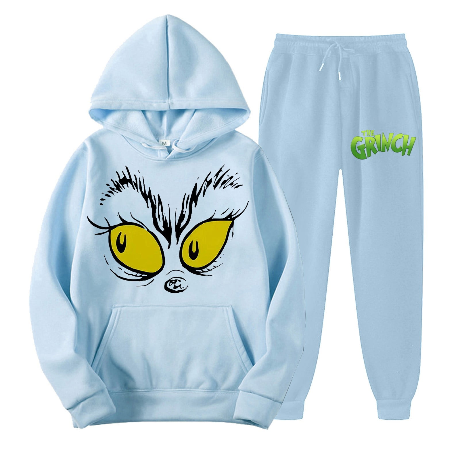 Grinch,Grinch Sweatshirt,Women's Hooded Sports Tracksuit Unisex Two-Piece Running  Outfits Long Sleeve Pullover Hoodies Sweatshirt+Sweatpants Set(Pink,3XL) 