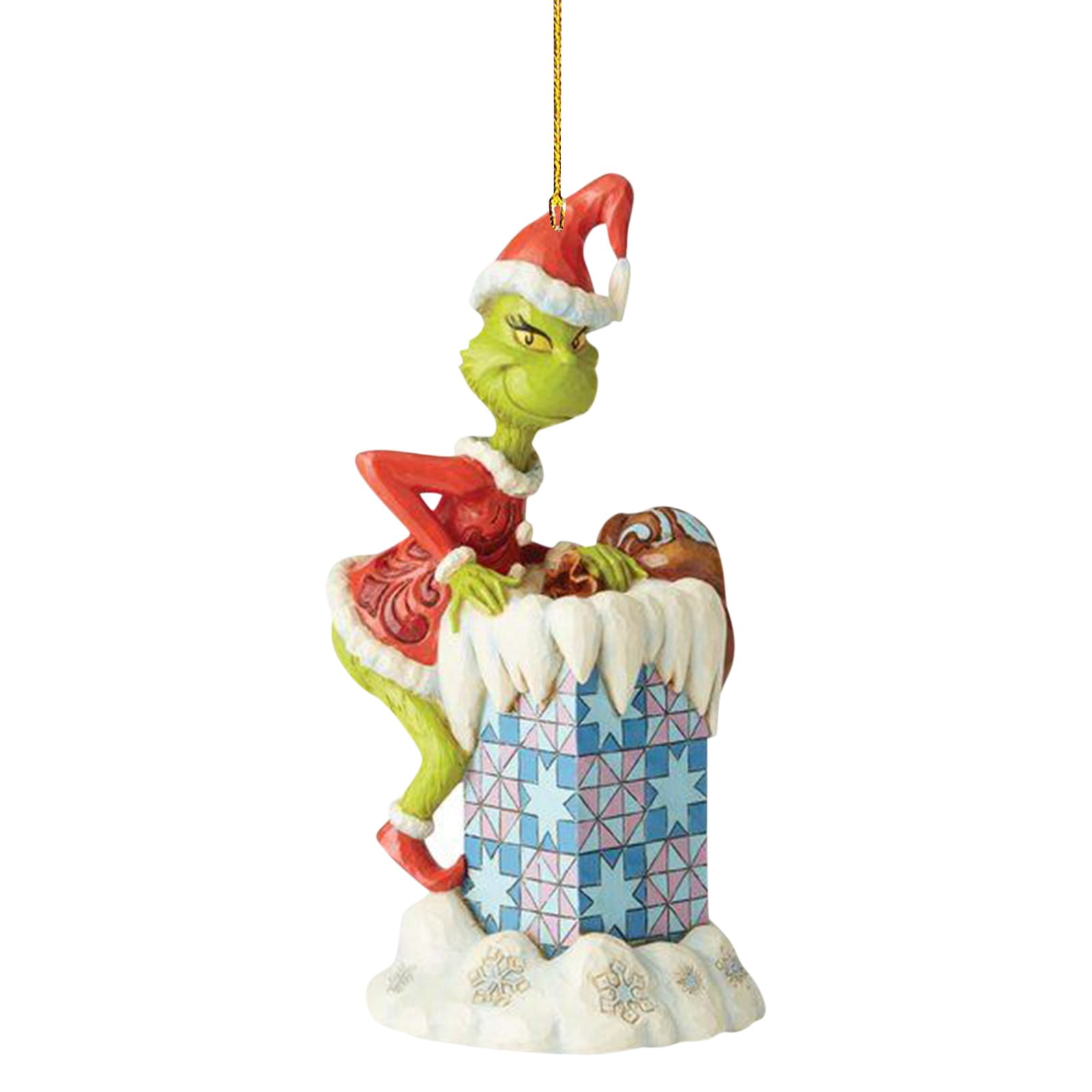 Grinch Hanging 2D Ornaments, Grinch Christmas Decorations, Christmas