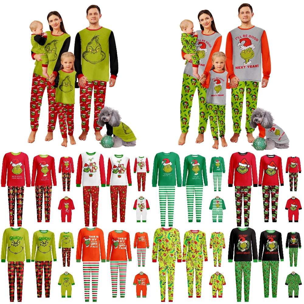 Grinch Holiday Family Jammies Pajamas