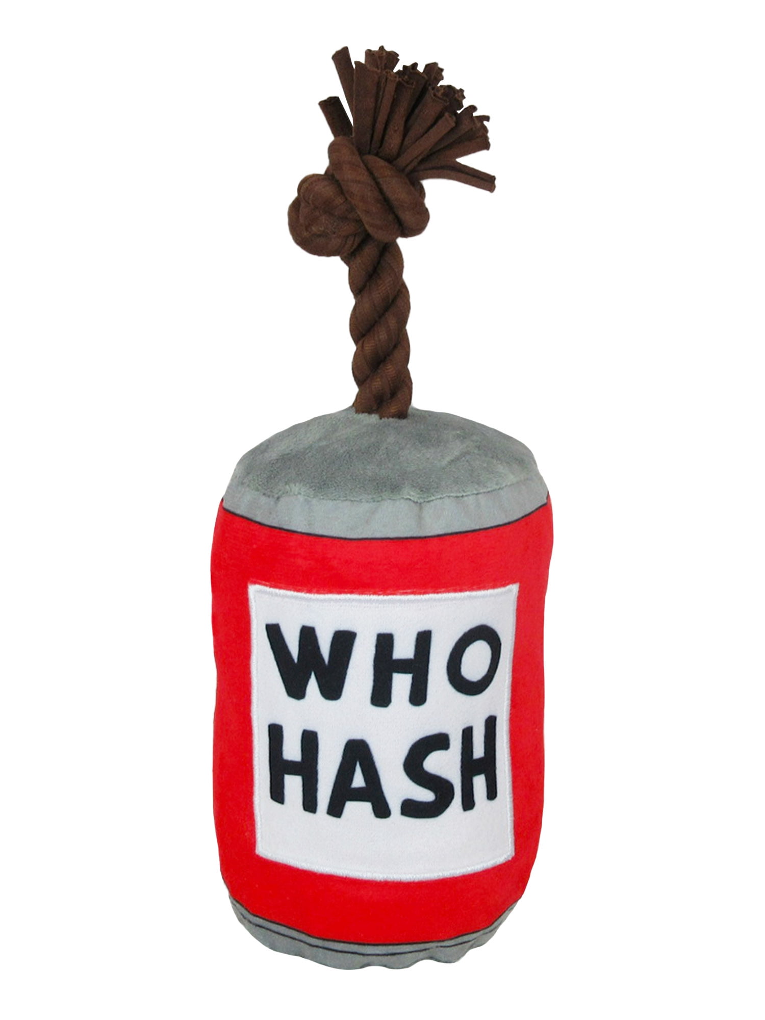 Grinch Holiday Plush Who Hash Dog Toy with Squeaker, Red