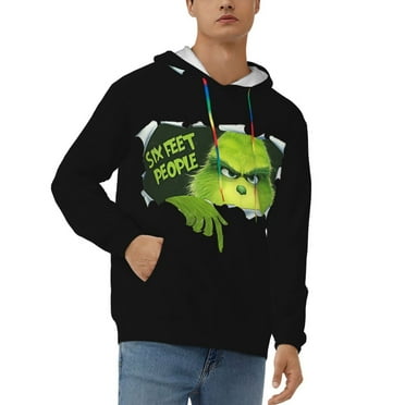Grinch Hoodies For Teen Men Boys Pullover Hoodie Sweatshirt With Pockets For Birthday Gift,Men'S Hoodie Pullover Hooded Sweatshirt Hoodies With Bigpockets For Men,Small