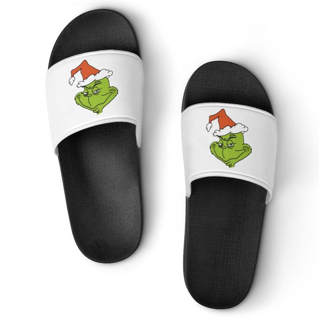 Grinch House Slides Non Slip Quick Drying Shower Sandals Bathroom