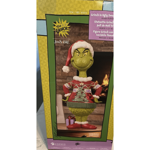 Grinch In Ugly Sweater 2026, Jim Shore 20.2 Inch