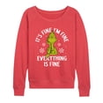 thumbnail image 1 of Grinch Its Fine I'm Fine Everything Is Fine - Women's Lightweight French Terry Pullover, 1 of 4