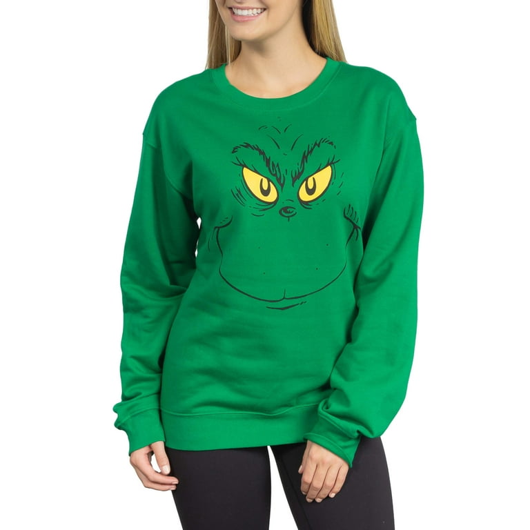 Grinch Juniors Licensed Holiday Graphic Pullover Sweatshirt Walmart