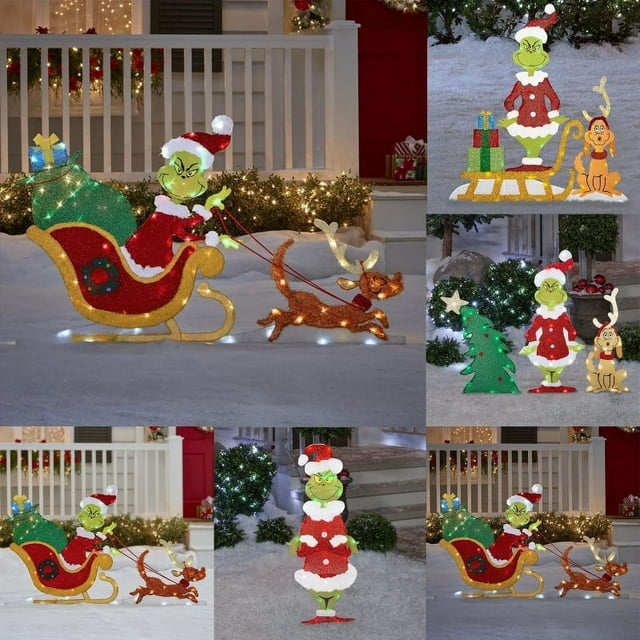 Grinch LED Light, Christmas Grinch outdoor garden decoration LED lights