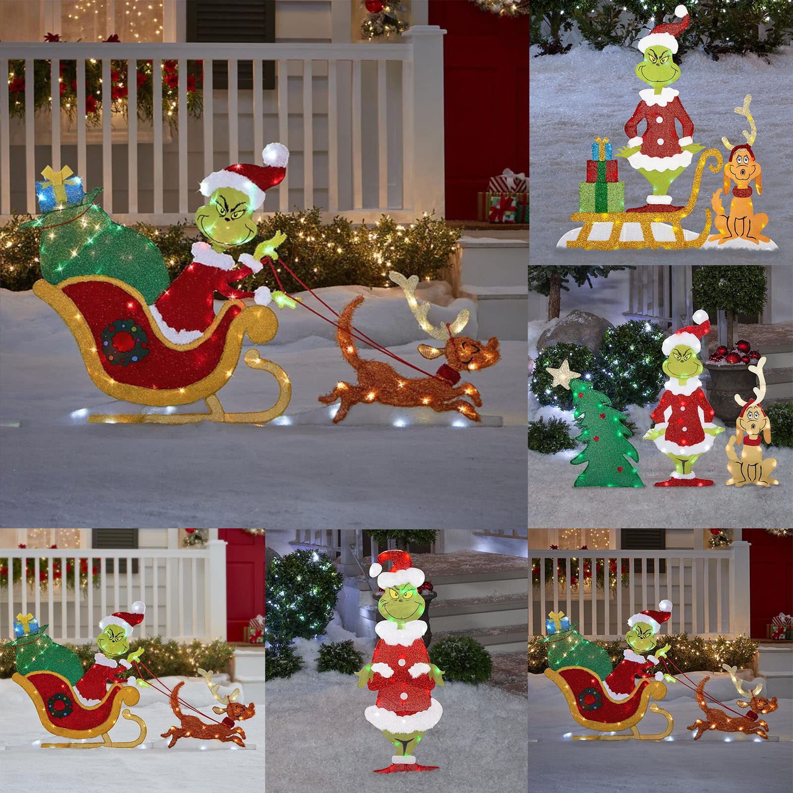 Grinch Led Light, Grinch Christmas Ground Lights, Home Garden Lights