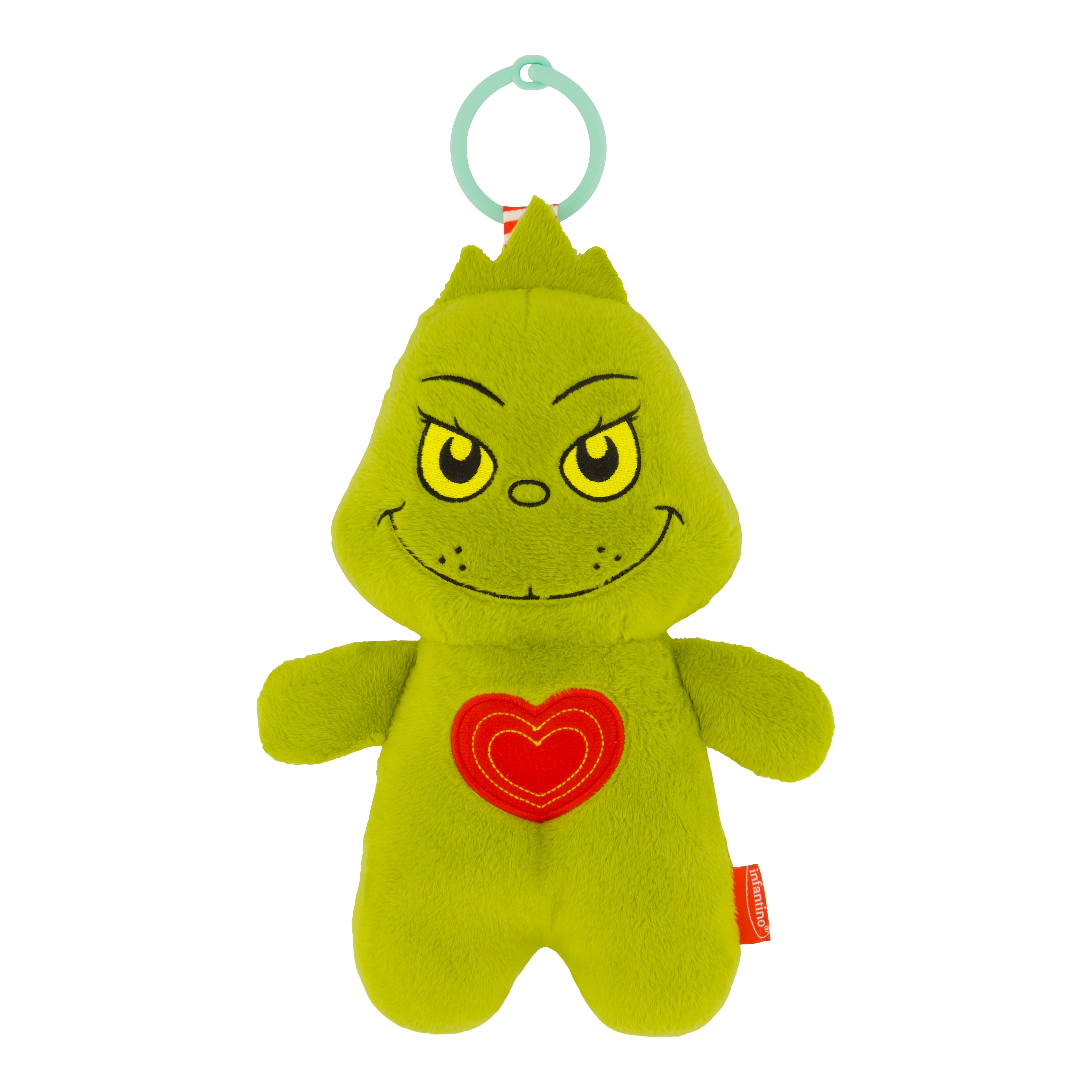 Infantino Musical Light-up Pal - The Grinch, 9.4-inch Holiday Light-Up Plush with Sounds and Melodies