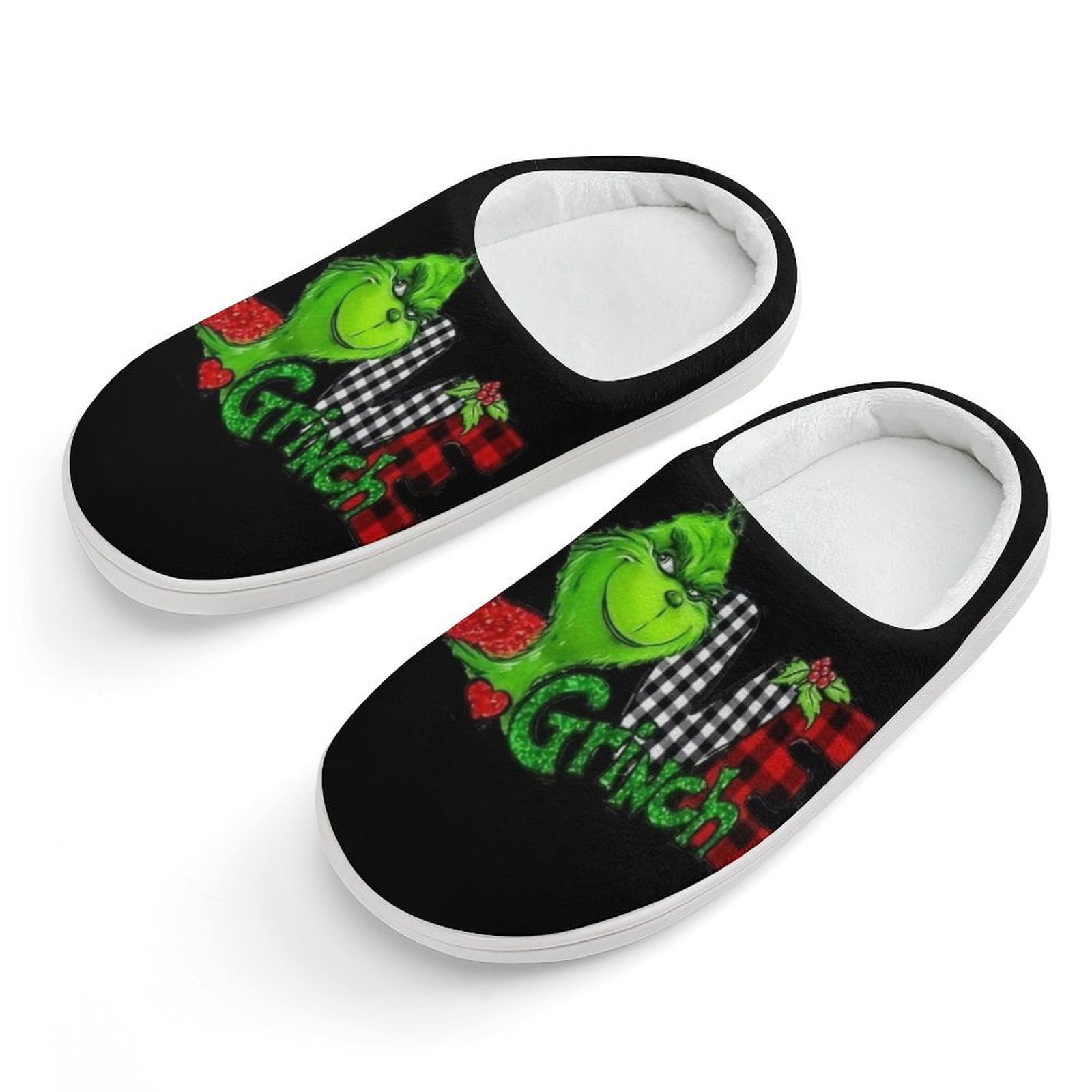 Grinch Love Slippers for Kids Girls Boys,Soft Plush Cute Slippers Non-Slip Toddler Warm House ...