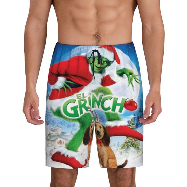 Grinch Men'S Pajama Short Sleep Lounge Shorts Soft Pants Sleep Pj