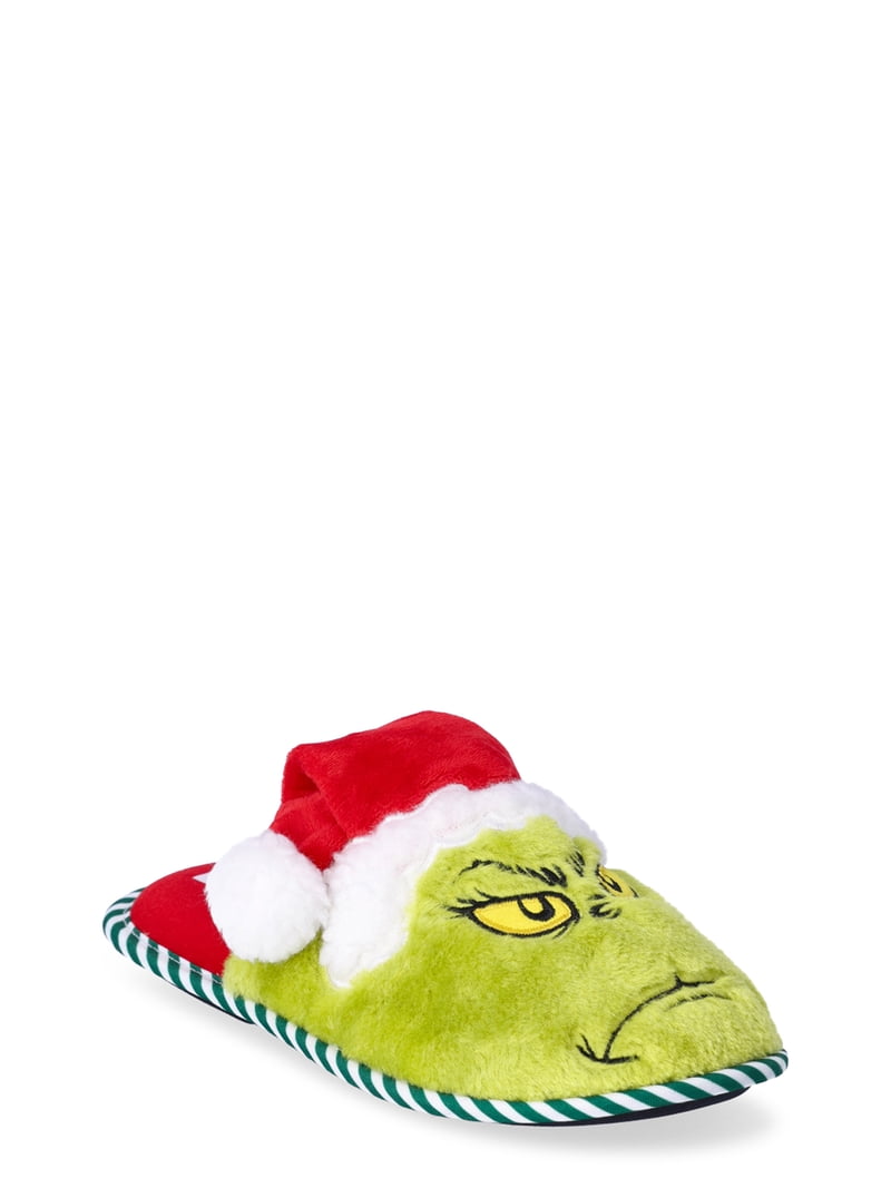 Grinch slippers/Grinch men’s bedroom slippers/Grinch men’s slippers. New. 7/8 Grinch Family Scuff Slippers, Sizes Kid to Adult - Walmart.com main image 2