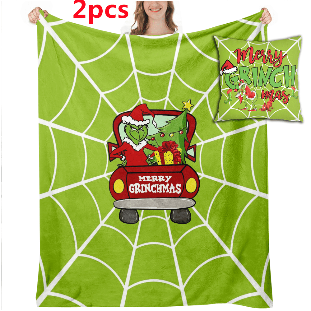 Grinch Nonono Ply Silky Soft Plush Warm Blanket for Layering Any Bed