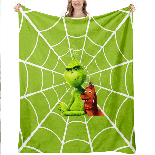 Grinch Nonono Throw Bed Blanket for Couch Chair or Bed Throw Blanket