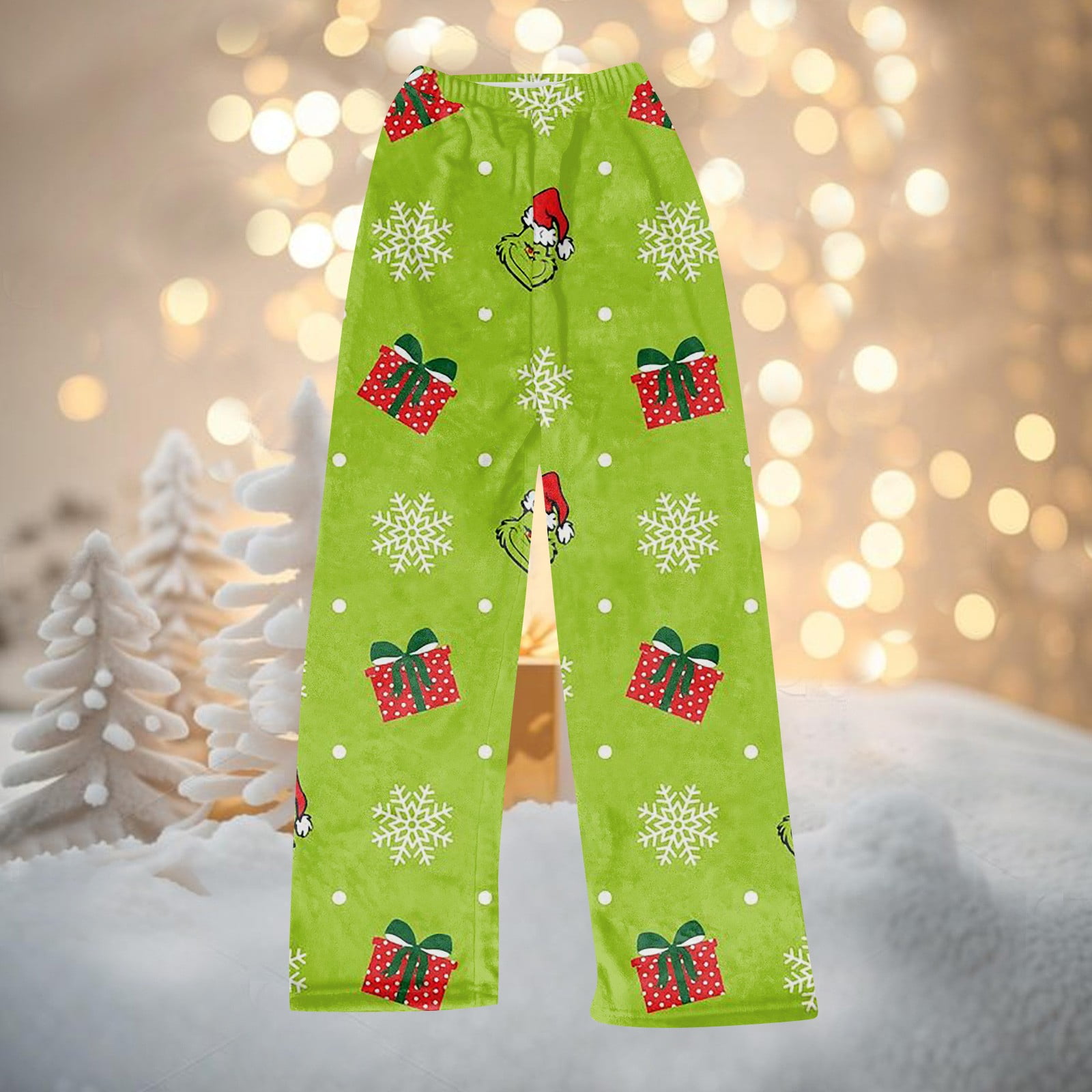 Onlypjs Griinch Pajama Pants for Girl, Christmas Flannel Fuzzy Pajamas,  Soft Comfortable Xmas Pj Pants - Walmart.com
