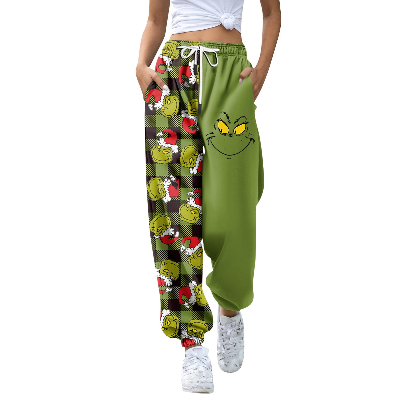Grinch Pajamas Pants for Women, Women's Fashion Grinch Chritsmas Loose ...