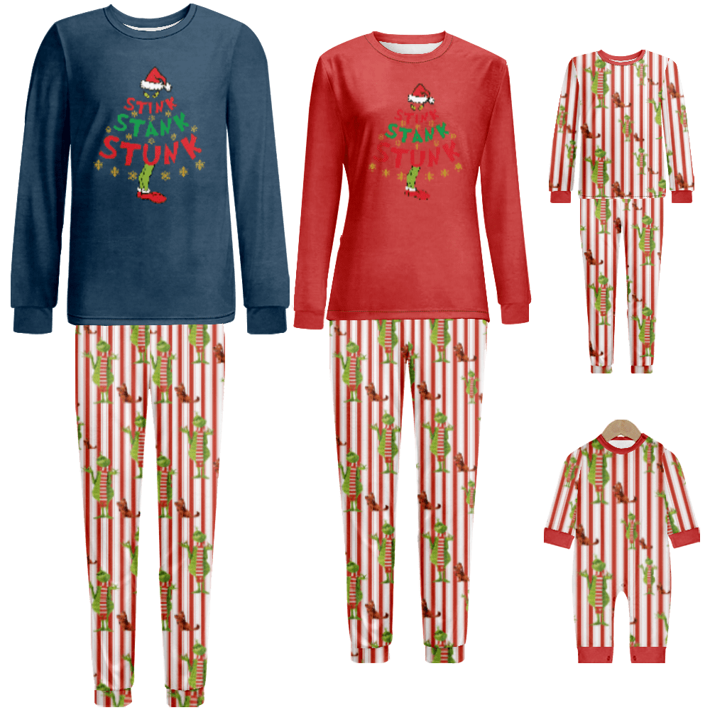 Grinch Pajamas Sleepover Pajamas, SuperSoft Sleepwear, Baby Girls