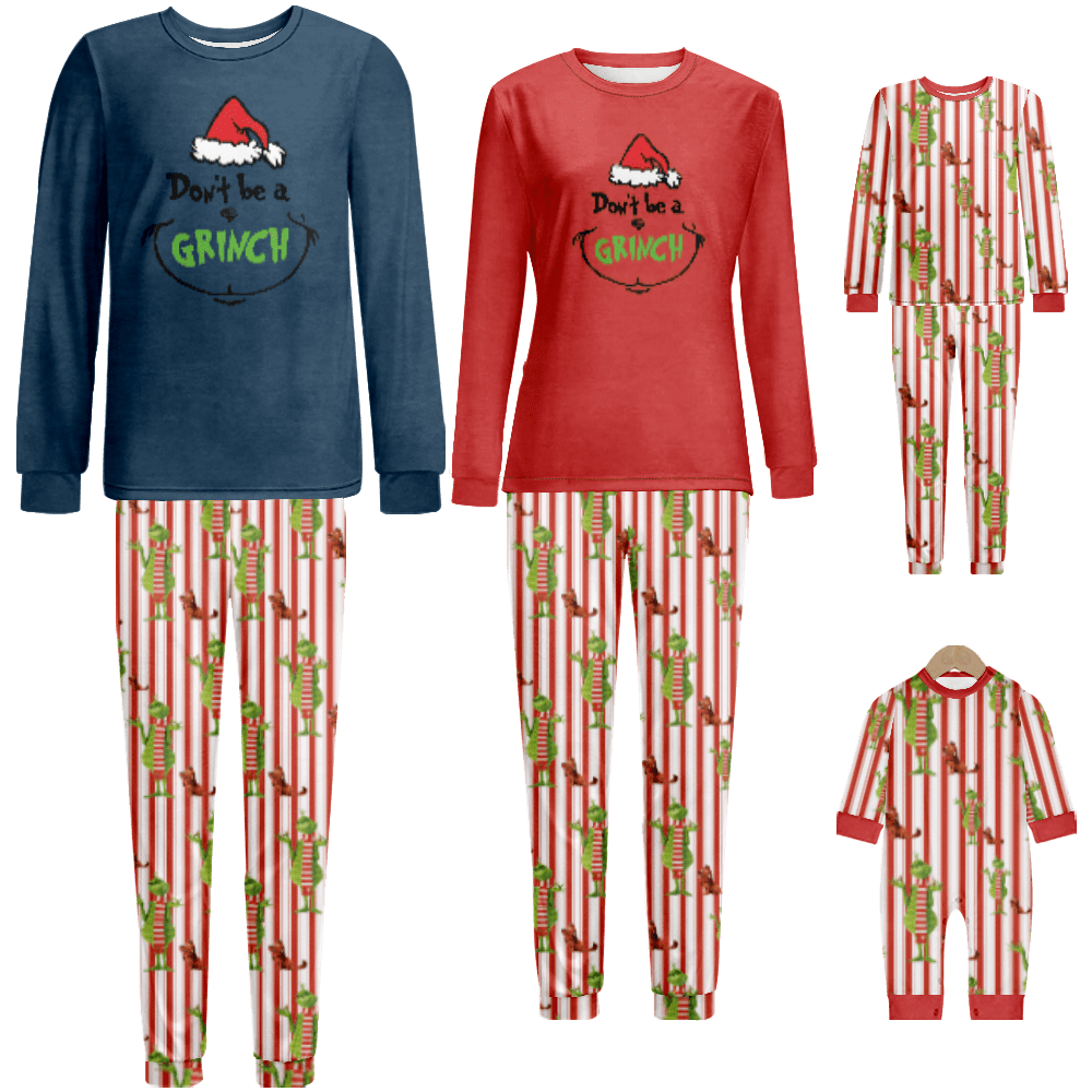 Grinch Pajamas Sleepover Pajamas, SuperSoft Sleepwear, Baby Girls
