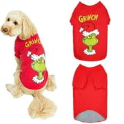 APEPAL Grinch Pet Costume Dog Cat Christmas Costume, Funny Jumper Coat Outfit Soft Dog Shirt Christmas Clothes Gift