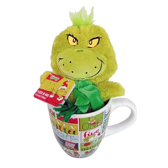 Grinch Plush in Mug Gift Set