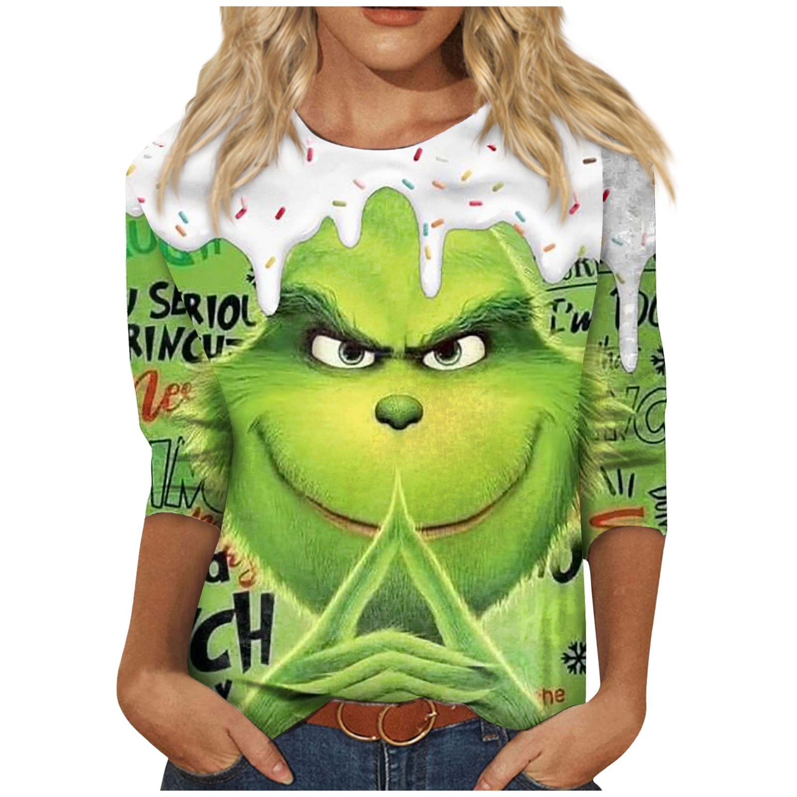 Grinch Shirt Women Merry Christmas Grinch Sweatshirt Funny Green ...