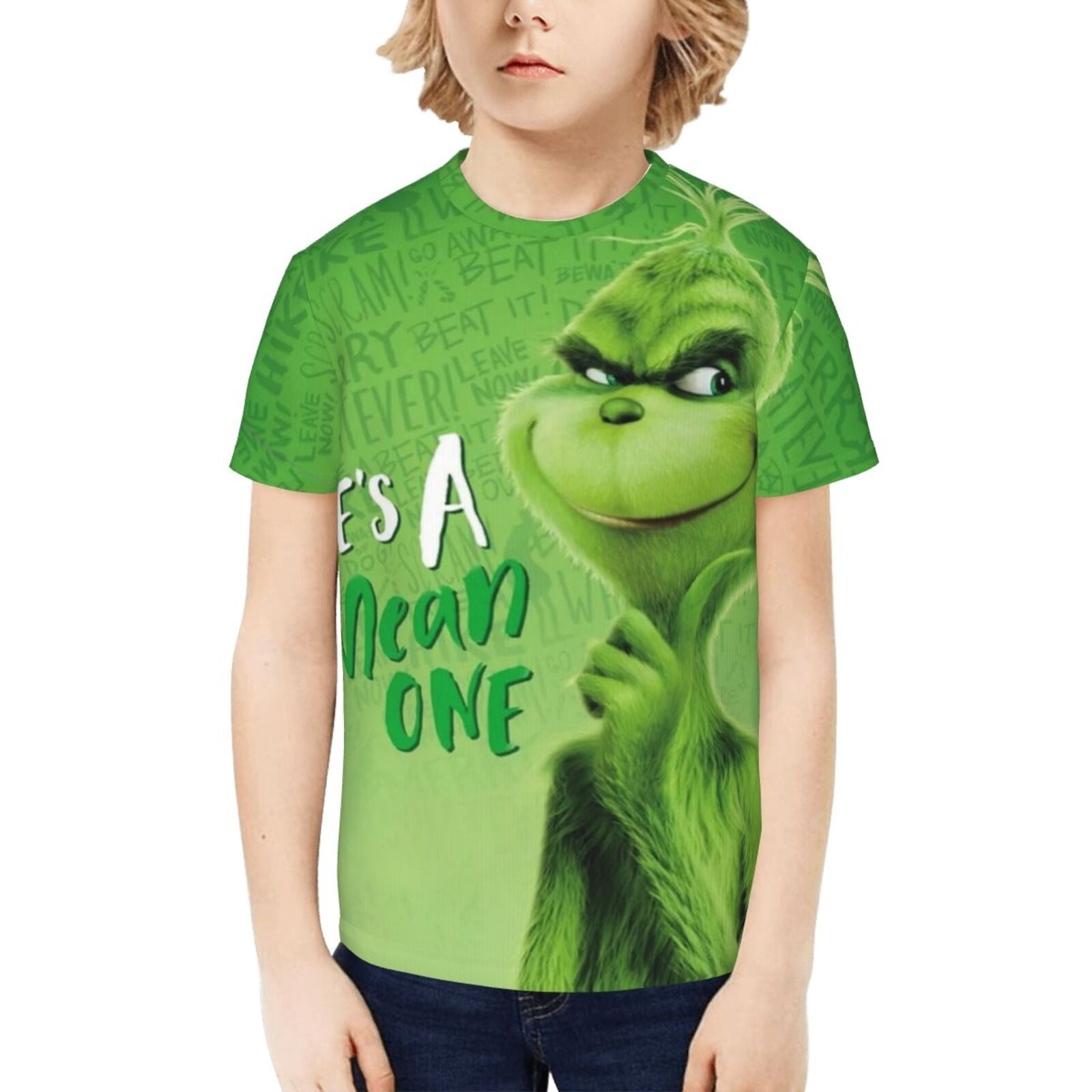 Grinch Shirts For Boys 3d Printed Novelty T-Shirt Fashion Tees Cool ...