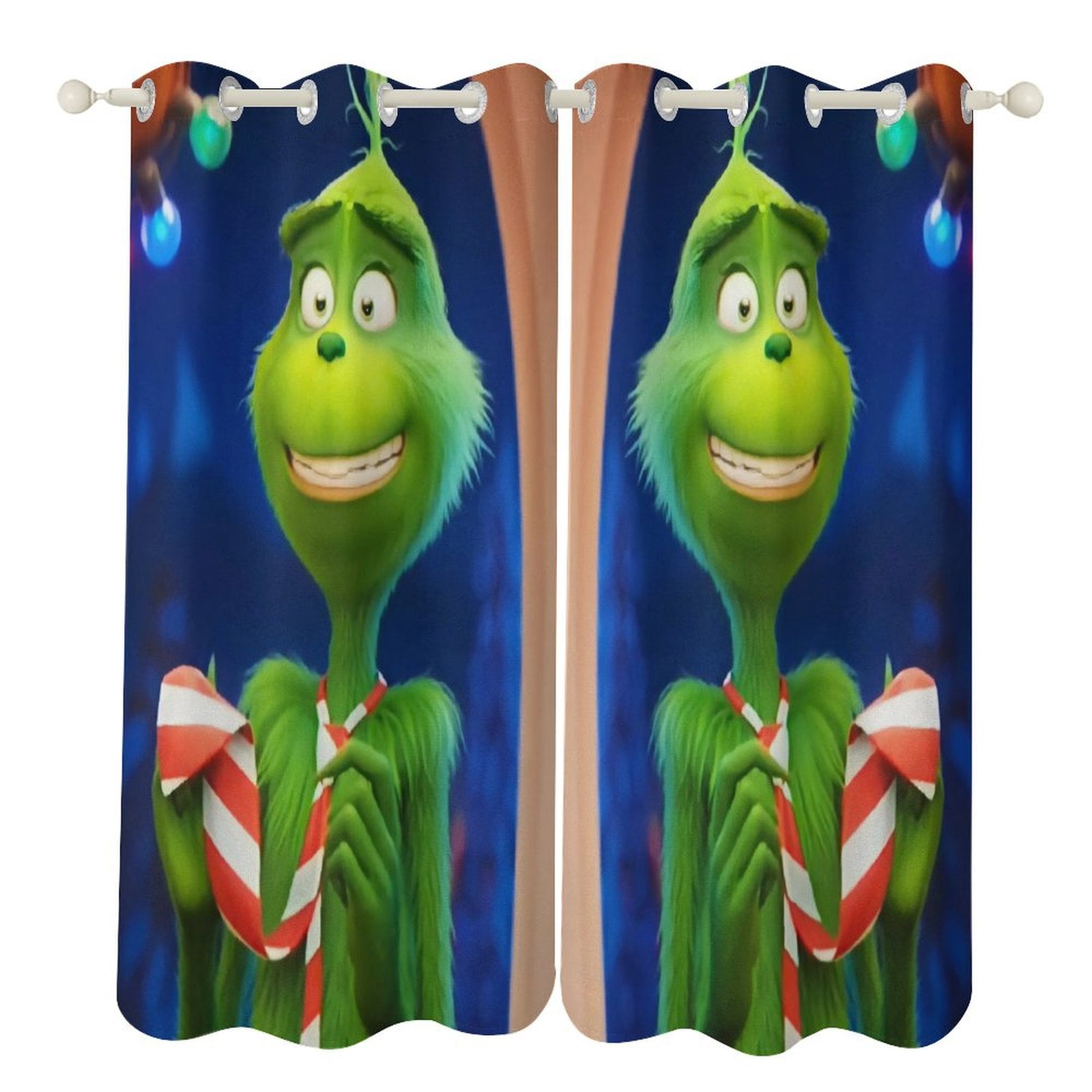 Grinch Smile Kids Curtains 52 X 72 Inch,Cartoon Blackout Curtains ...