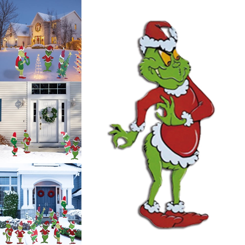 Grinch Stealing Christmas Yard Sign ArtB