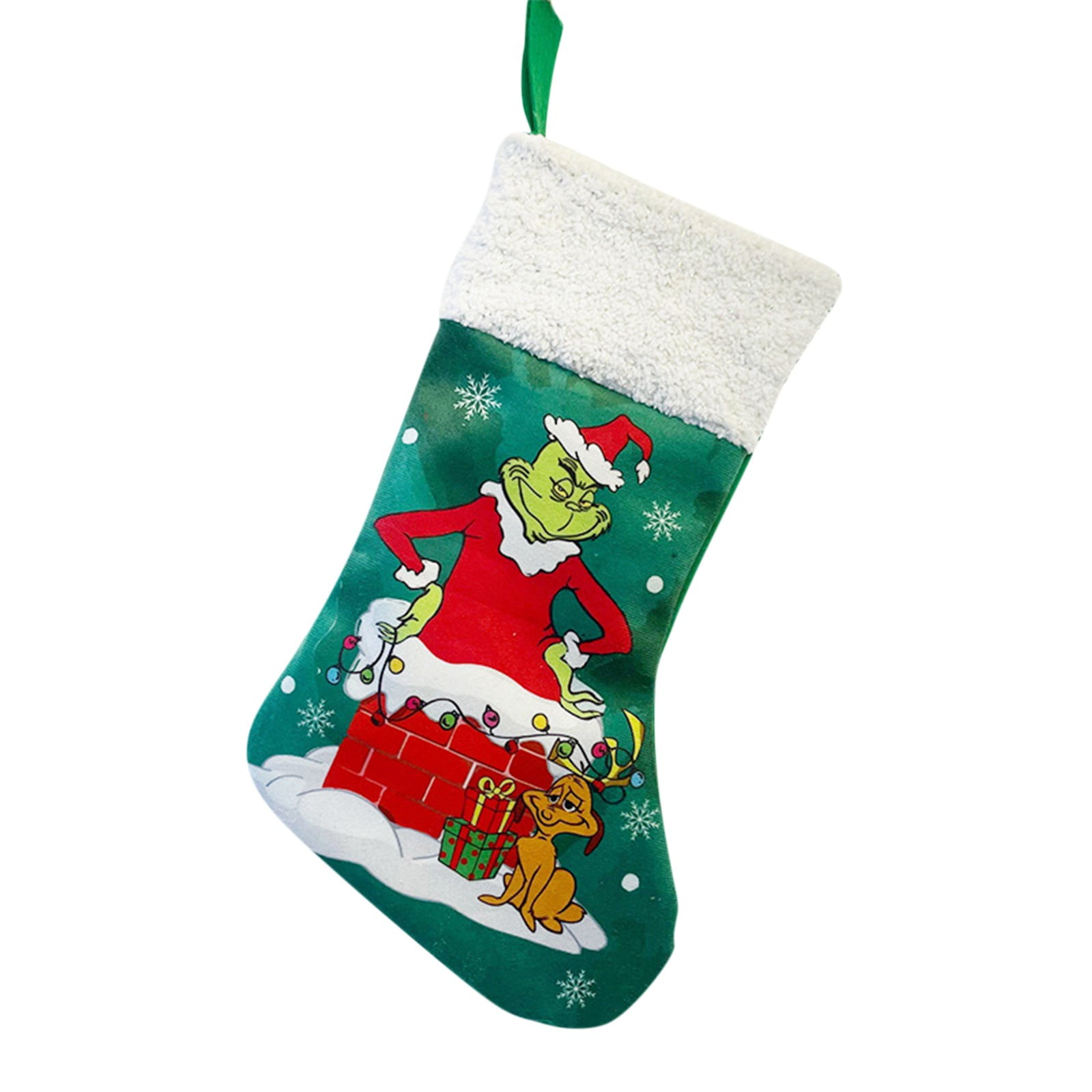 Grinch Stockings Christmas Festive Grinch Plush Christmas Socks for Kids – Fun Gift Bags for ...