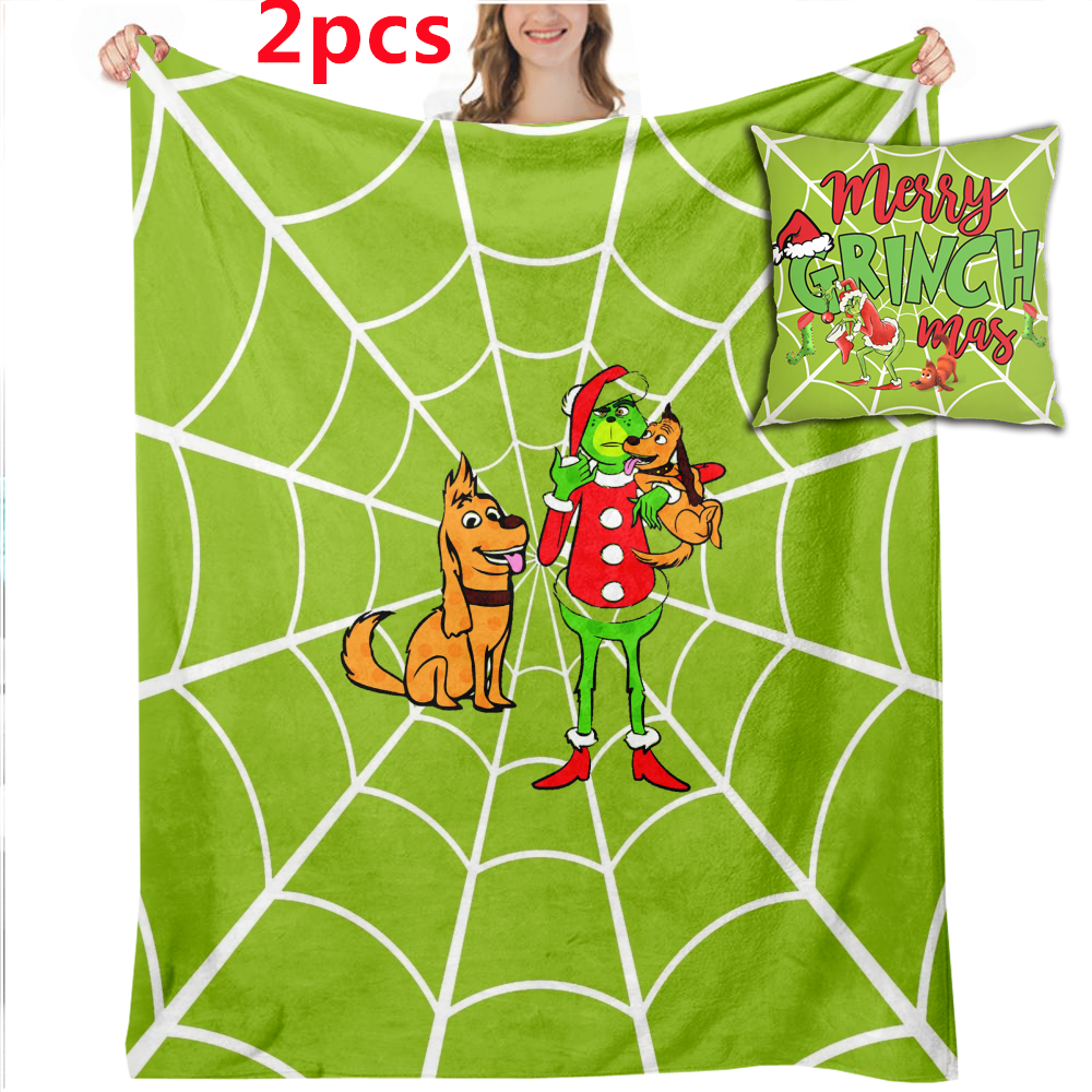 Grinch Super Soft Warm Cozy Fluffy Blankets for Bed,Luxury Cozy Plush